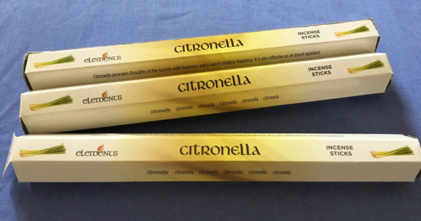 Elements Citronella Incense Sticks Joss sticks - in packs of 20 sticks